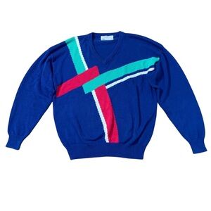 Vintage 90s Par Four Golf Sweater! V-neck Size XL